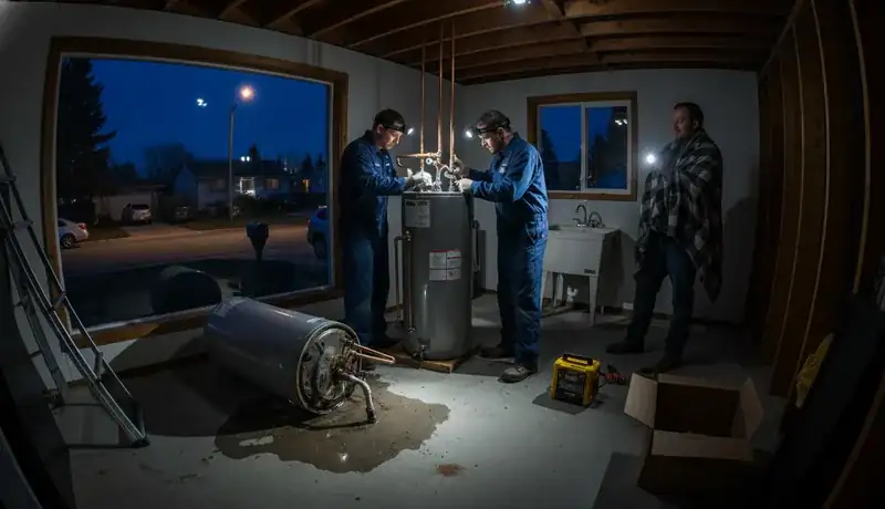 Expert Plumbing Pro - late-night-water-heater-failure-and-replacement-in-applewood